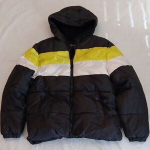 NEW Kids Black and Yellow Hooded Coat